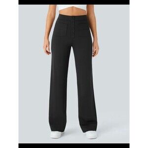 DayStretch High Waisted Pockets Straight Leg Casual Pants